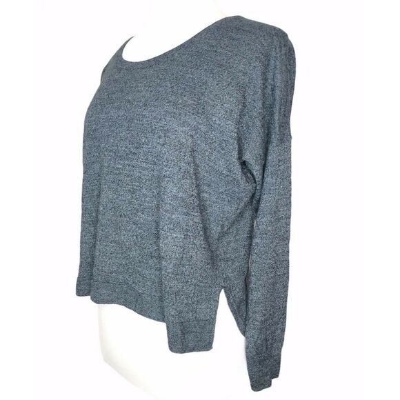 Madewell Sz L 47"B Lagenlook Gray Merino Wool Blend High Low Southstar Sweater - Picture 4 of 9